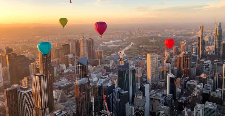 Hot Air Balloon Over Melbourne at Sunrise photo 5